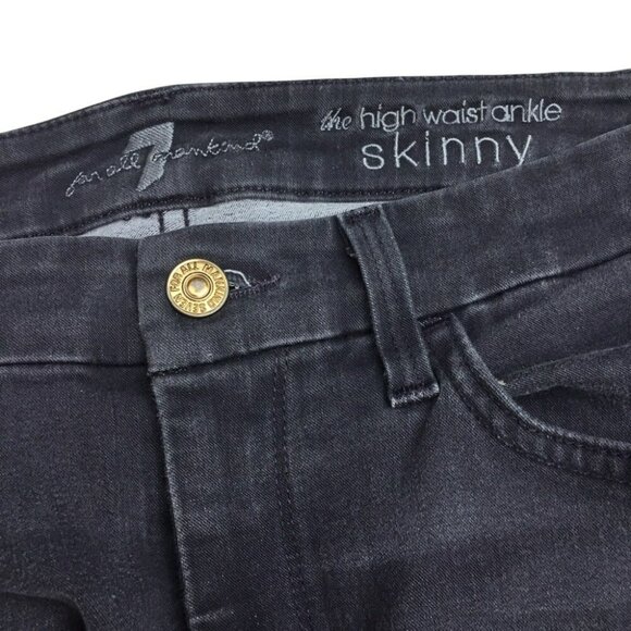 7 For All Mankind High Waist Ankle Skinny Jeans 28 - Picture 7 of 8